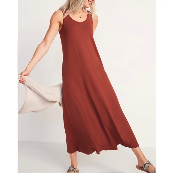 Old Navy Dresses & Skirts - OLD NAVY Jersey Knit Maxi Tank Dress Copper | Med / Tall